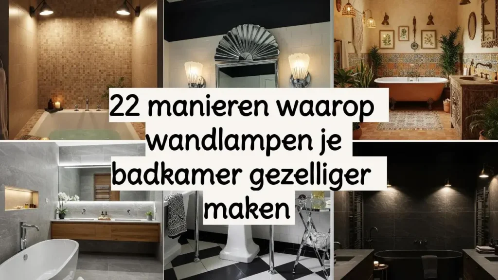 Sfeervolle badkamers met wandlampen: inspiratie voor gezelligheid en luxe.