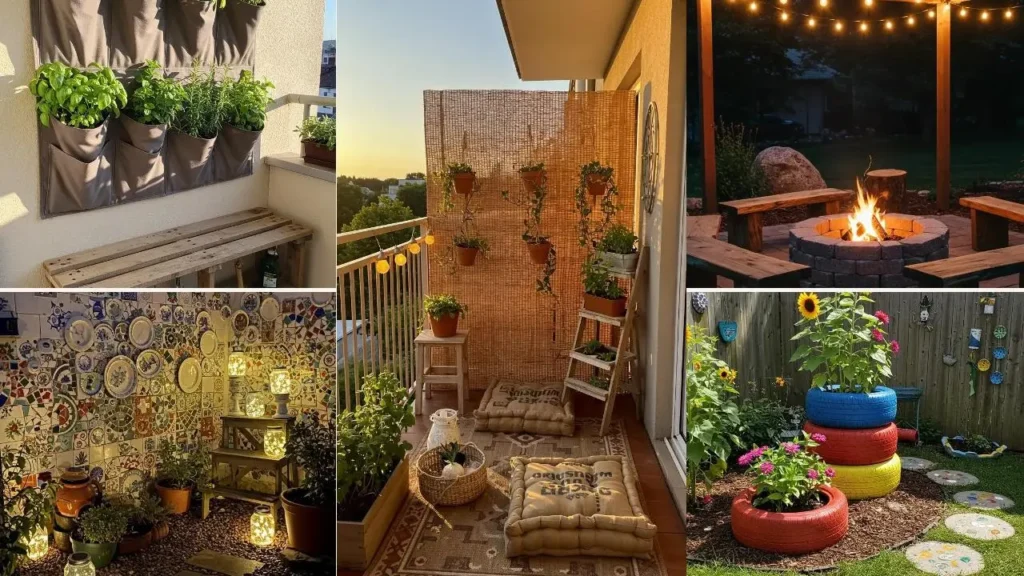 Budgetvriendelijke tuindecoratie DIY projecten: tuinen, terrassen en balkons vol zelfgemaakte decoraties.