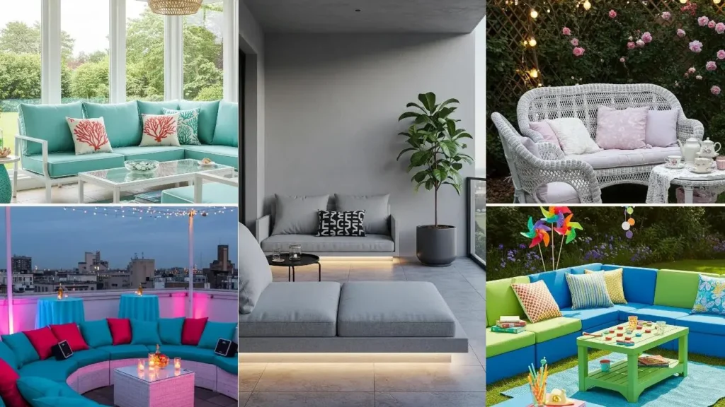 Inspirerende loungesets in verschillende stijlen en opstellingen voor 30 manieren om je loungeset te stylen.