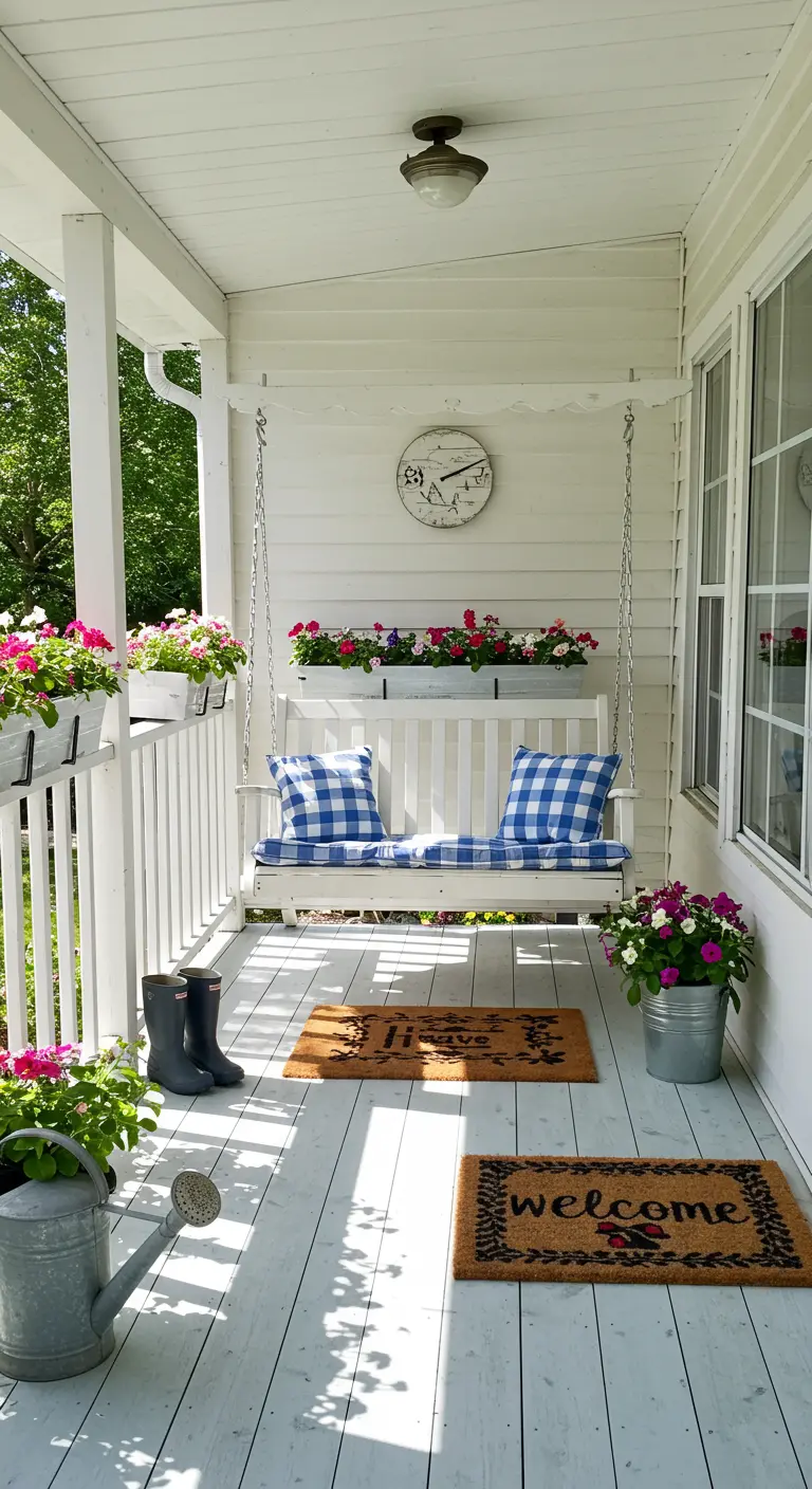 Compacte hangstoel, ideaal voor een smalle veranda of balkon.