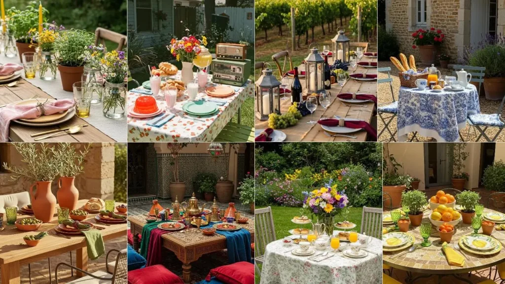 30 perfect gestylede tafels voor een zomerse brunch met bloemen, linnen en heerlijk eten.