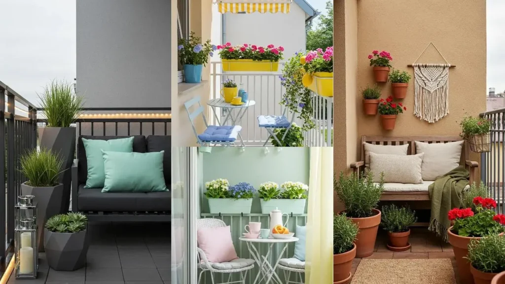 Inspiratie voor kleurrijke lente balkons met bloemen, planten en gezellige zitplekken.