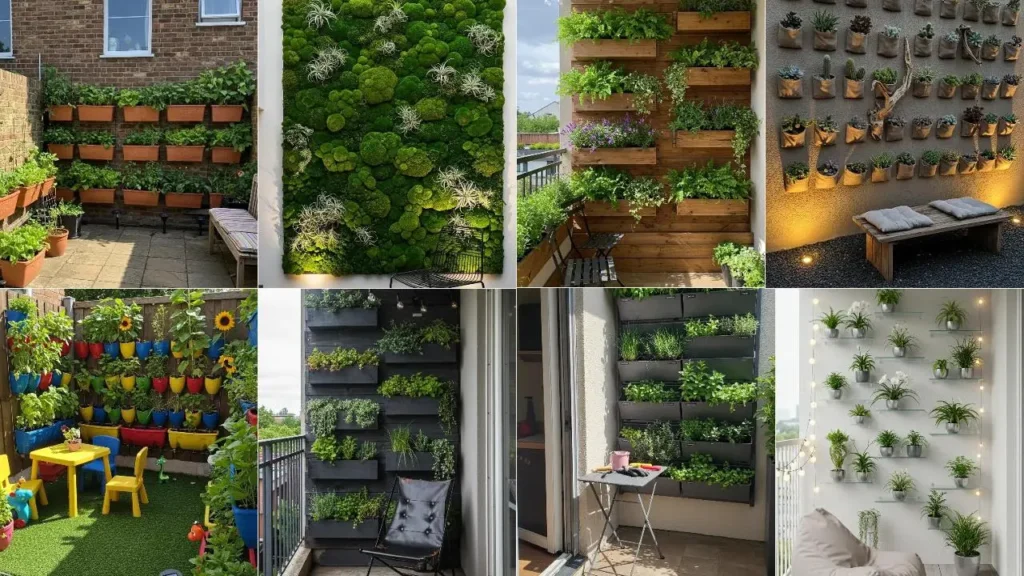 Mooie verticale tuinen als groene oases op muren van kleine balkons en patio's. Inspiratie voor compacte ruimtes.