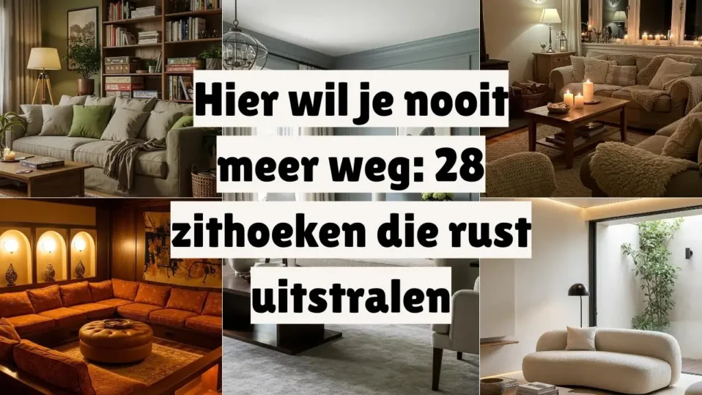 Rustgevende zithoeken: gezellige bank, warme kleuren, sfeerverlichting voor ultieme ontspanning.