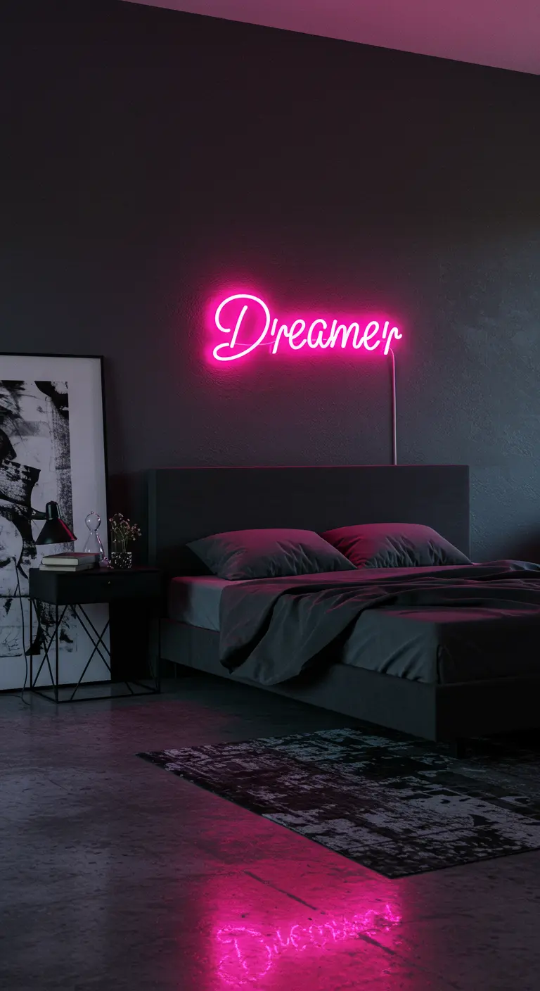 Roze neon 