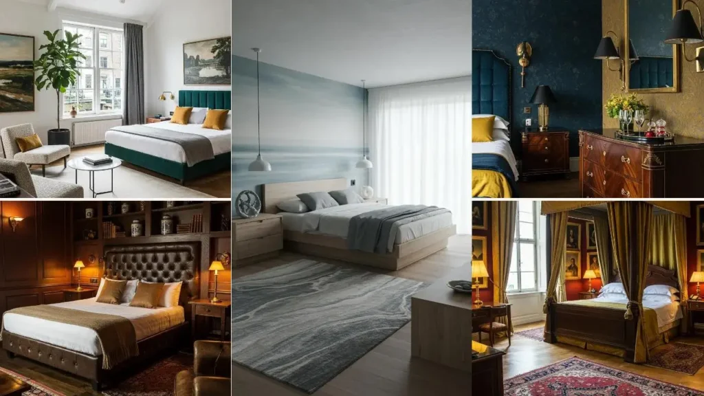 Collage van luxe slaapkamers, hotel vibes voor thuis, luxe-op-z'n-Nederlands