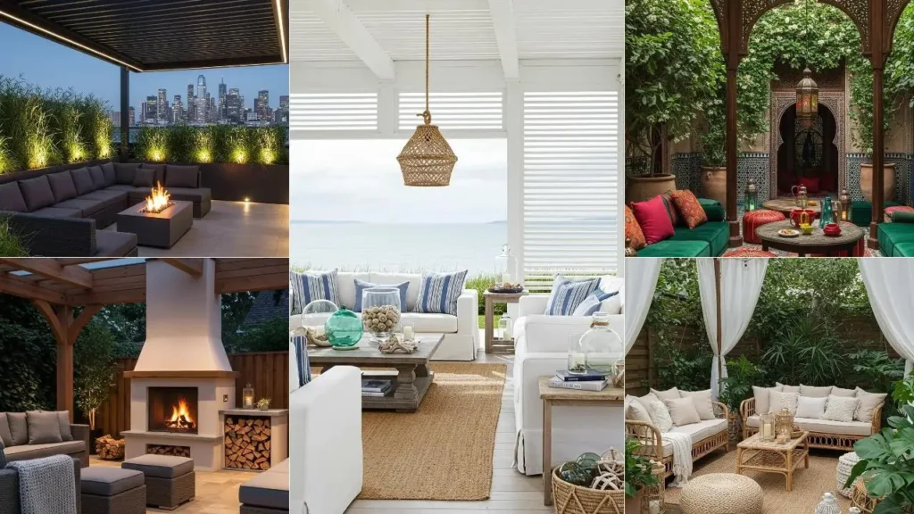 Elegante tuinkamers met overkappingen, ingericht als comfortabele verlengstukken van je interieur.
