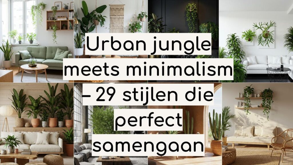 Minimalistisch interieur met veel kamerplanten: een urban jungle in een stijlvol, licht appartement.