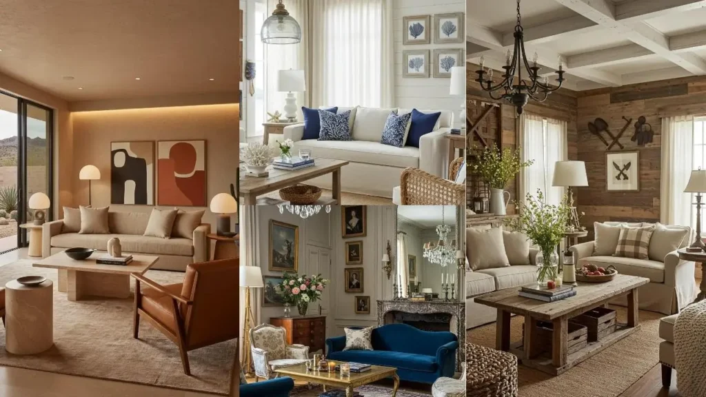 Sfeervolle woonkamers met stijlvolle decoratie voor een luxe hotel-vibe thuis.
