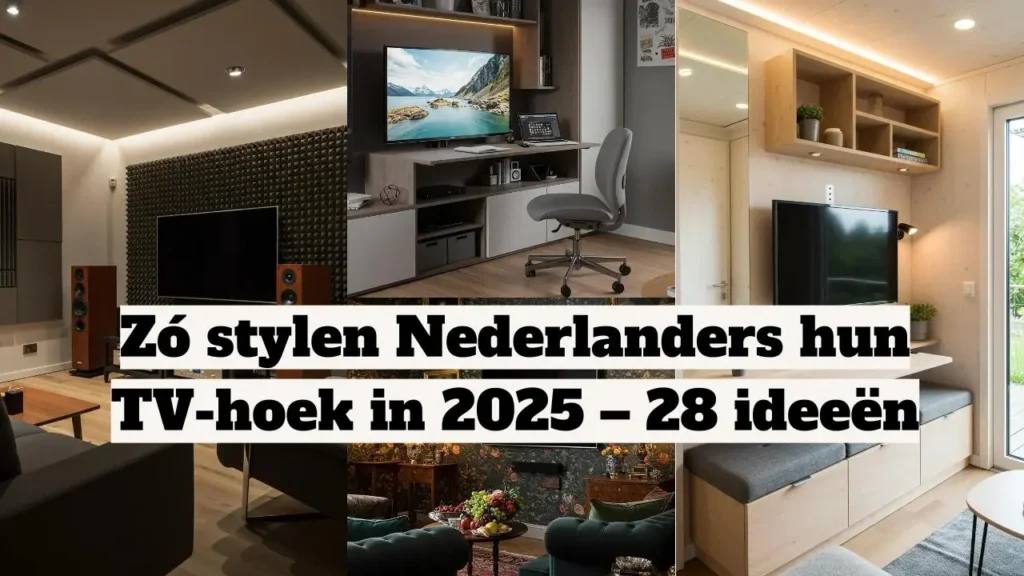 TV-hoek inspiratie 2025: Stijlvolle Nederlandse woonkamers met tv, meubels en decoratie.