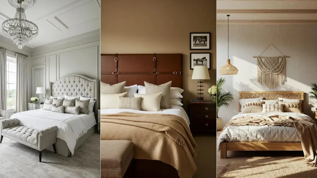 Stijlvolle slaapkamers met hotelgevoel, neutrale luxe en overvloedige kussens.